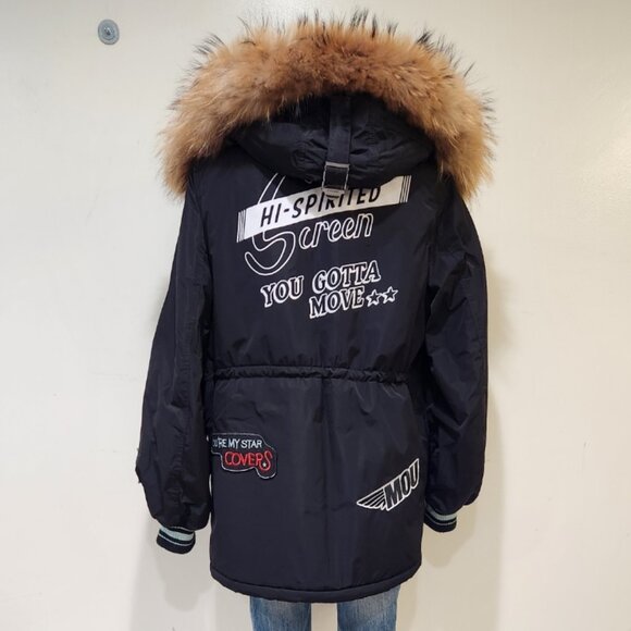 ๐ฅHOT ITEM!๐ฅMOUSSY Termolite Flight Patchwork Shearling/ Asiatic Racoon Parka - Picture 5 of 16